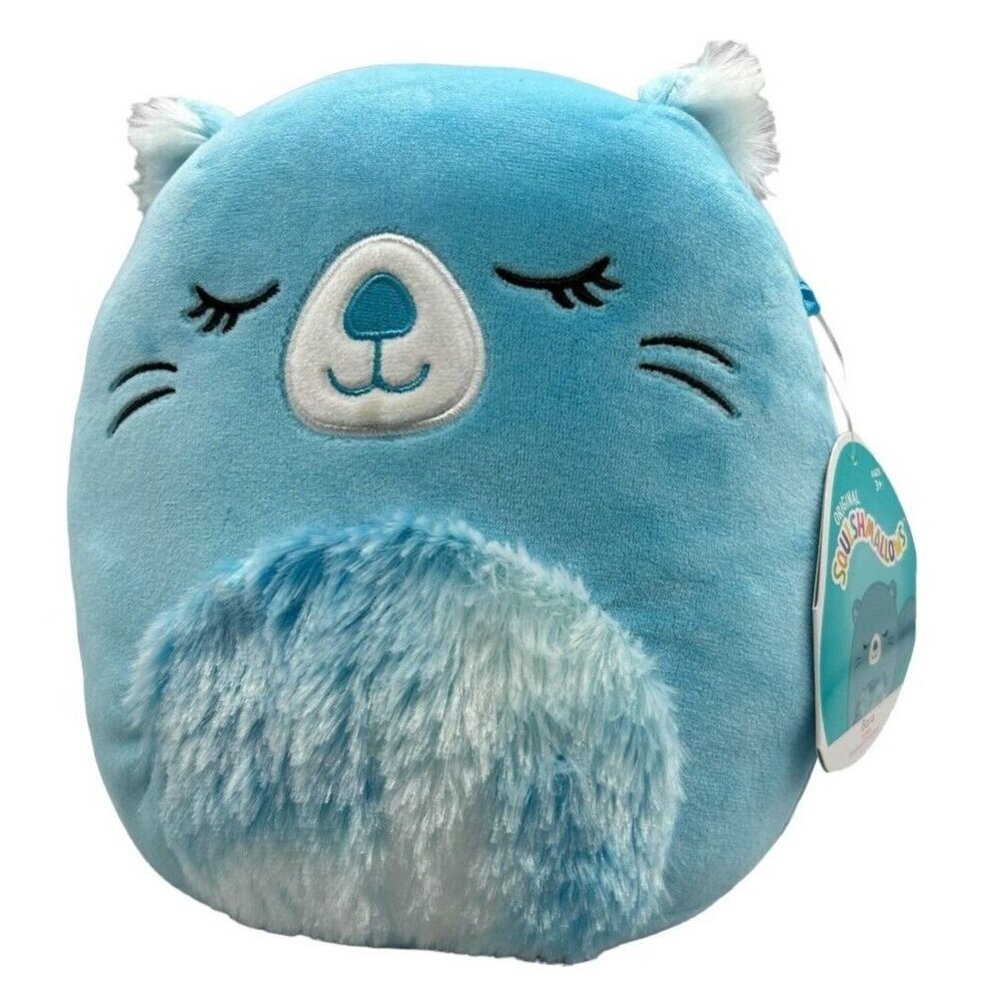 Squishmallow‎ Bara Blue Beaver 8" Kellytoy Plush NWT